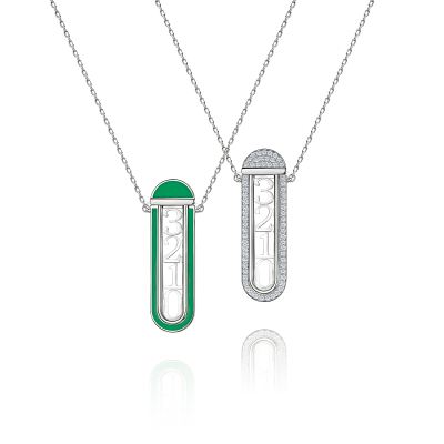 Колье-трансформер с бриллиантами и эмалью