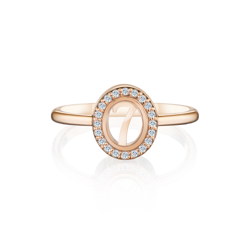 Кольцо "7" с бриллиантами