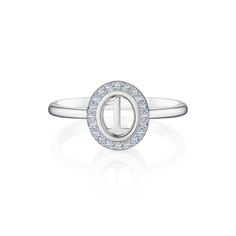 Кольцо "1" с бриллиантами