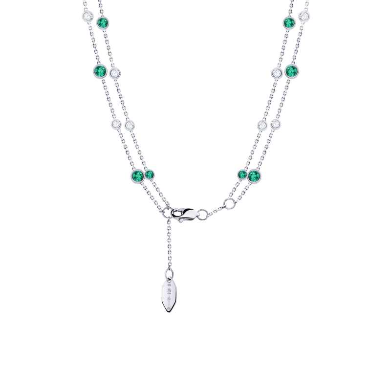 Колье с изумрудами и бриллиантами