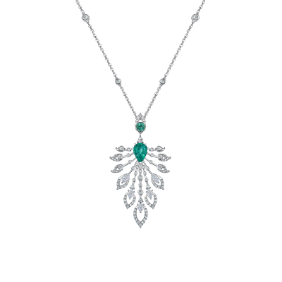 Колье с изумрудами и бриллиантами