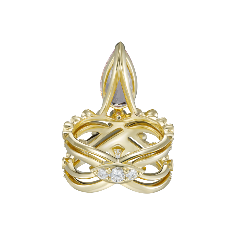 Кольцо с морганитом и бриллиантами