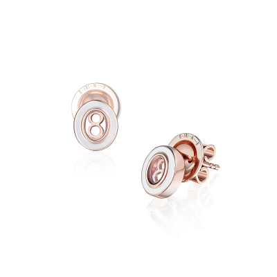 Серьги-пусеты "8" с эмалью