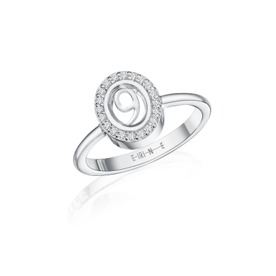 Кольцо "9" с бриллиантами