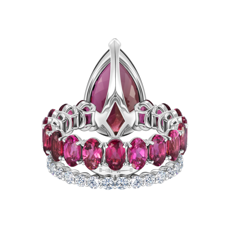 Кольцо с турмалинами и бриллиантами