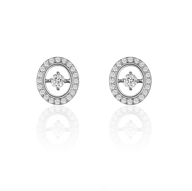 Серьги-пусеты с бриллиантами