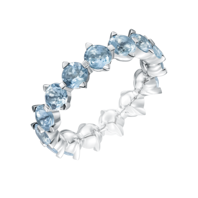 Кольцо с аквамаринами